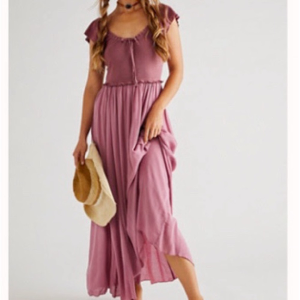 Mauve free people maxi dress